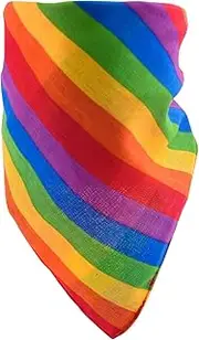 [trixes] Rainbow Bandana - Rainbow Gifts - LGBTQA+ -Cotton Bandana - Multicolored Neckerchief - Pride Accessories - Pride Parade - LGBTQA+ Accessories - Headscarf