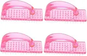 BIUDECO Nail Cleaning Brush Set 4pcs Fingernail Scrubbers Nail Scrub Brush for Fingernails Easy to Clean