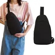 Crossbody Bag Sling Bag With Zipper Closure Adjustable Strap-Black