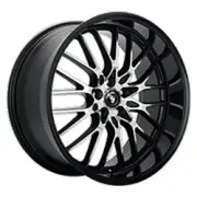 17x8 Konig 16MB Lace Gloss Black W/Machined Face Wheel 5x4.5 (35mm)
