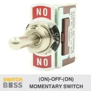 (ON)-OFF-(ON) MOMENTARY Toggle Switch Heavy Duty 3 Way 12V 2 6.3mm Terminal Car