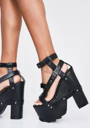[Y.R.U.] Midnight Nightcall Platform Heels