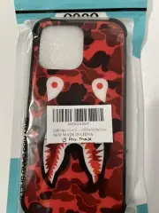 BAPE Shark Face Red Camo I Phone Case Cover fits iPhone 13 Pro Max