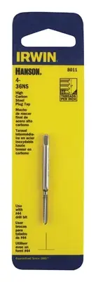 Irwin 8011 Hanson Machine Screw HCS Right-Hand Plug Tap #4-36 NS