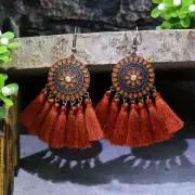3" Bronze-tone Earring Set Bohemian Retro Dangle Drop Hook New Free Ship 7958