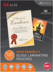 BL125M25A6 Laminating Pouch, A6 125 Micron PK25