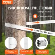 VEVOR Polyester Pull Tape, 5/8" x 318' Mule Tape Flat Rope, White