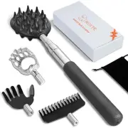 Extendable Back Scratcher for Men Women with 4PCS Detachable Scratching Heads...
