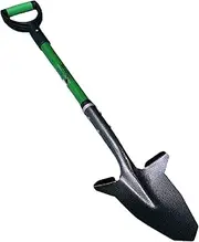 Spear Head Spade Gardening Shovel with Steel-Reinforced Fiberglass Handle, Cushioned D-Grip and Sharp, Hardened-Steel Blade, Award Winning Spade, Model SHFD3 Lime