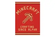 Minecraft Crafting Since Alpha Canvas Print (Red/Gold) (80cm x 60cm)
