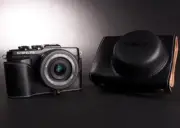 Genuine Real Leather Handmade Full Camera Case Bag Cover For Olympus EPL7 E-PL7