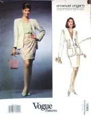 Vogue 1085 pattern 90s Emanuel Ungaro Paris uncut size 10 jacket & skirt