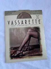Vassarette Fishnet Lace Top thigh highs medium BUFF