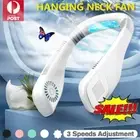 Portable USB Leafless Neck Fan Cooler Rechargeable Dual Effect Cooling NeckbanPJ