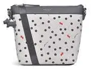 [Radley of London] Vintage Dog Spot Medium Zip Top Crossbody Bag in Ash Grey, Ash Grey, M