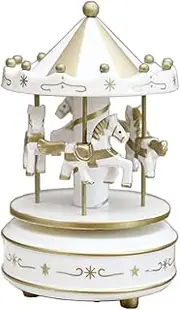 XVYUHUD Home Decoration Carousel Horse Musical Box Clockwork Music Boxes for Girls Women Kids Christmas Wedding Birthday Gift Decor for Family Present