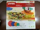 NEW 8 PC Pyrex Smart Essentials Glass Mixing Bowl Set 4 Bowls & 4 Lids FREE SHIP