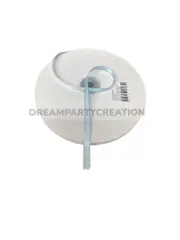1/4" (LIGHT BLUE) Double Face Satin (SILVER EDGE) 1/4" Ribbon 50 Yards