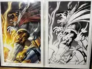 Original Art Beta Ray Bill 2 Set Color And Ink Andrea Di Vito 11 X 17