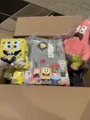 New Uniqlo SpongeBob Squarepants Cactus Plant Flea Market Gray Hoodie 3XL XXXL