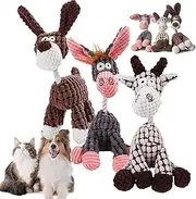 Stuffed Animal Plush Chew Toys with Squeakers,Plush Toy for Aggressive Chewers,Non Destructible Dog Toys,for Aggressive Chewers