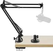 Geekria for Creators Microphone Arm Compatible with Audio-Technica AT2020, AT2020USB, AT2020USB+, AT2035, ATR2500x, Mic Boom Arm Mount Adapter, Suspension Stand, Mic Scissor Arm, Desk Mount Holder
