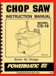 POWERMATIC Model CS18 Up Cut Chop Saw Instructions & Parts Owner's Manual 1246