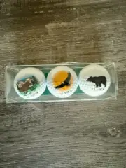Alaska Golf Balls Mariposa Impressions USA Moose Eagle Bear – New in Box