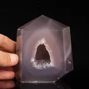 539g90mm Druzy Agate Geode Tower Point Natural Crystal Polished Quartz Healing