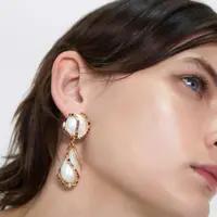 在飛比找ETMall東森購物網優惠-歐美水晶原創設計鑲鉆耳飾珍珠