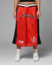 [LOITER] Loiter Fight Club 3 Quarter Shorts Red - Size S S Red