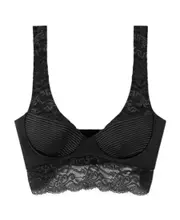 Greca-detail lace brallete top US/UK 1D,US/UK 2B,US/UK 1C,US/UK 2D,US/UK 1B,US/UK 2C Black