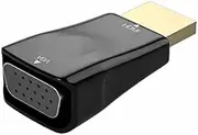 HDMI to VGA Adapter [Male to Female], Compatible with Desktops, Laptops, Ultrabooks, Chromebook, Monitor, Projector, HDTV, Roku and More (Black(1PCS))
