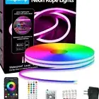 LED Strip Lights for Bedroom,19.6Ft RGB Neon Rope Lights App Control,Ir Remote,C