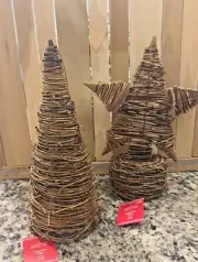 Ashland Grapevine Christmas Decor Star & Tree Set