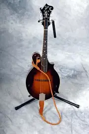 LAKOTA LEATHERS Braided Elk Leather Mandolin- Ukulele Straps TAN