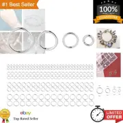 900Pcs Assorted Silver Jump Rings 4mm-10mm for Elegant Jewelry Crafting