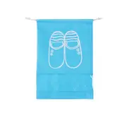 Portable Large Capacity Waterproof Drawstring Shoes Bag for Travel Storage sky blue