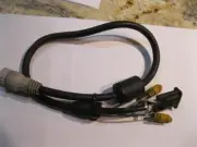Garmin 010-10548-00 Video/Addio Cable With 2 RCA/ 1 DB/ Gray, Straight