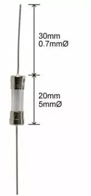 CEB Pigtail Glass Fuse Fast Blow M205 250V 2.5A 2AG 4 PACK