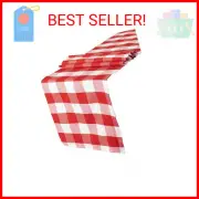 Buffalo Check Table Runner 13''x72'' Red and White Cotton Checkered Table Runner