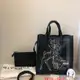 [二手] Givenchy 紀梵希 Stargate printed leather tote 小型小鹿斑比托特包 黑 (子母包)