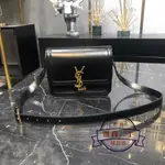 二手 YVES SAINT LAURENT 聖羅蘭 SOLFERINO 黑金NIKI小號郵差包