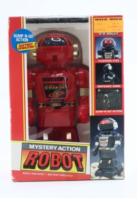New Bright Mystery Action Animatronic Red Robot No 300 Battery Operated 1995 New