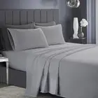 Infinitee Xclusives Premium Grey Queen Sheet Set - 4 Piece Bed Sheets - Soft ...