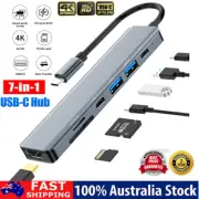 AICase 7-in-1 USB C Hub Multiport Adapter 4K HDMI SD Card Reader 100W For Mac
