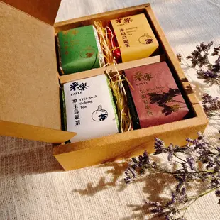 【采樂茶業】采樂經典台灣茶禮盒 - 3組台灣特色茶品 - 四季春青茶、熟茶、高山茶、紅茶