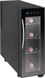 4-Bottle Free Standing Single Zone Fridge and Chiller, Thermoelectric Wine Coole