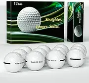 [AODELAN] Golf Practice Balls 12 Pack with 382 Dimple Design, Compression 82-85°, 45.9g Solid Rubber, Durable & High Bounce, 250-255 Yard Distance, Golf Training Balls for Indoor/Outdoor