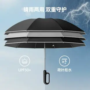 全自動環扣雨傘男士反向折疊傘女晴雨兩用便攜加大加厚加固防曬傘